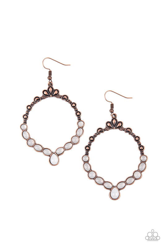 Paparazzi Thai Treasures Copper Fishhook Earrings - P5WH-CPXX-146XX