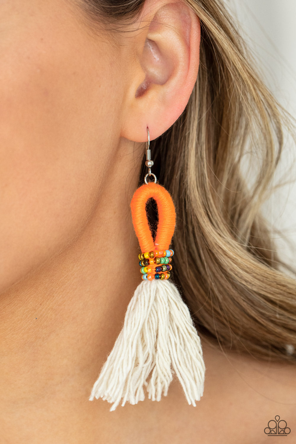 Paparazzi The Dustup Orange Fishhook Earrings