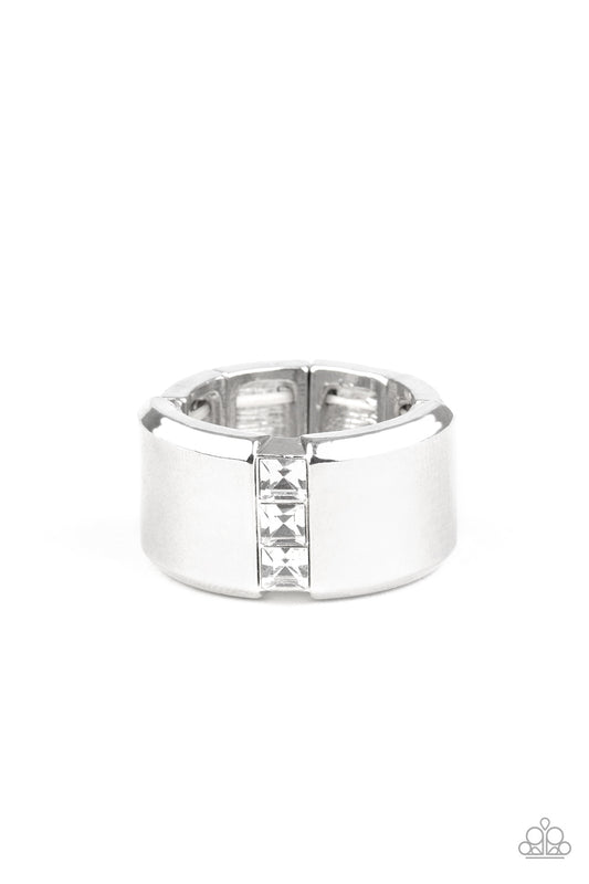 Paparazzi The Graduate White Men's Ring - P4MN-URWT-001XX