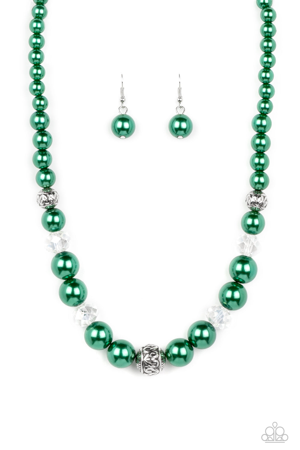 Paparazzi The NOBLE Prize Green Short Necklace - P2RE-GRXX-268HF