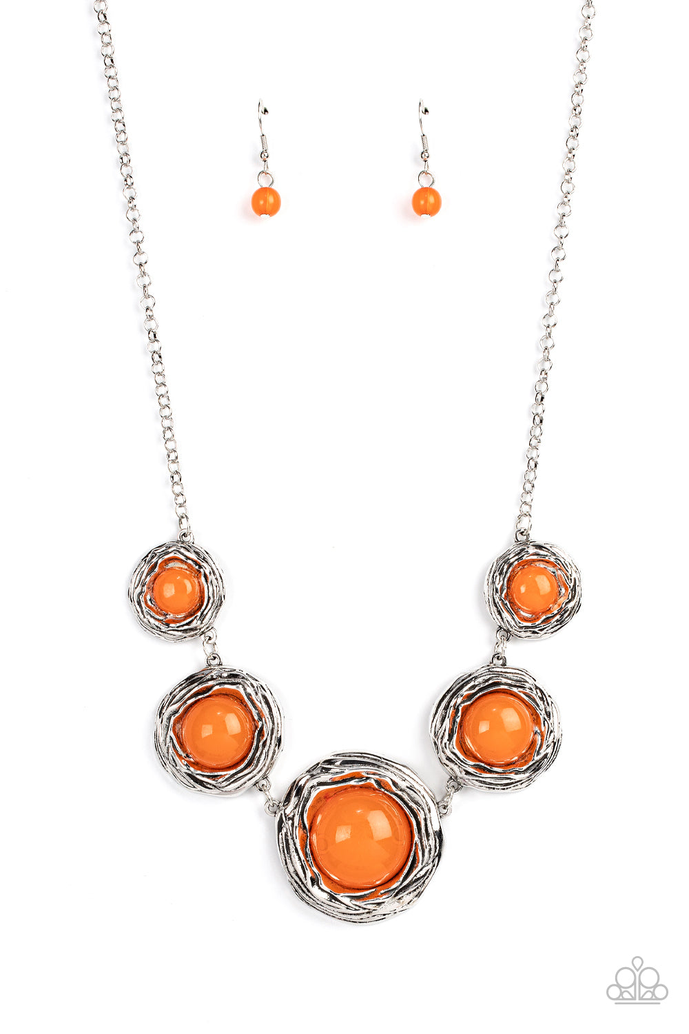 Paparazzi The NEST Next Thing Orange Short Necklace - P2ST-OGXX-086XX