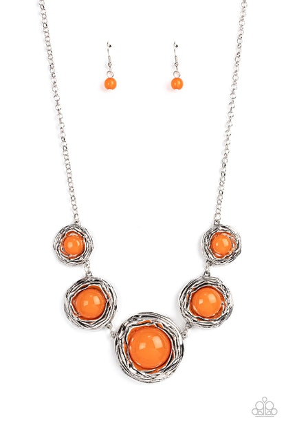 Paparazzi The NEST Next Thing Orange Short Necklace - P2ST-OGXX-086XX