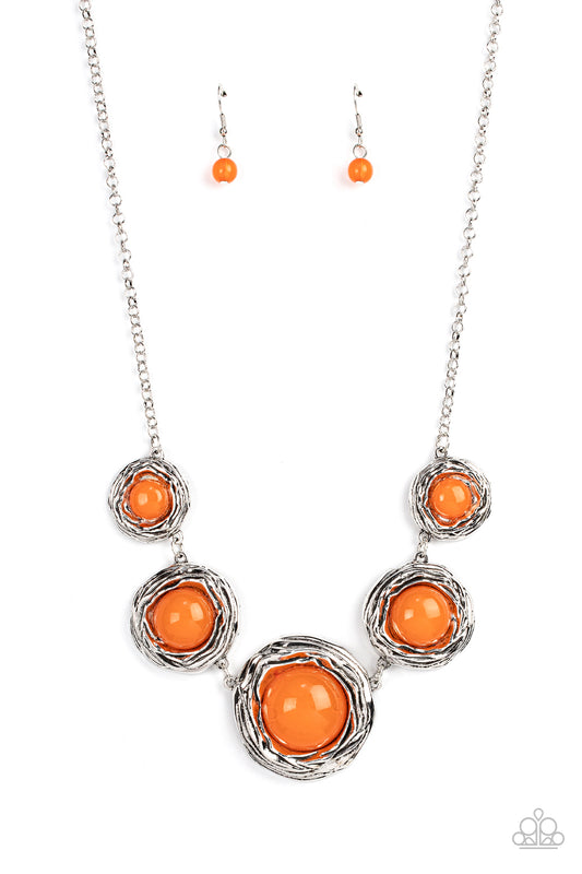 Paparazzi The NEST Next Thing Orange Short Necklace - P2ST-OGXX-086XX