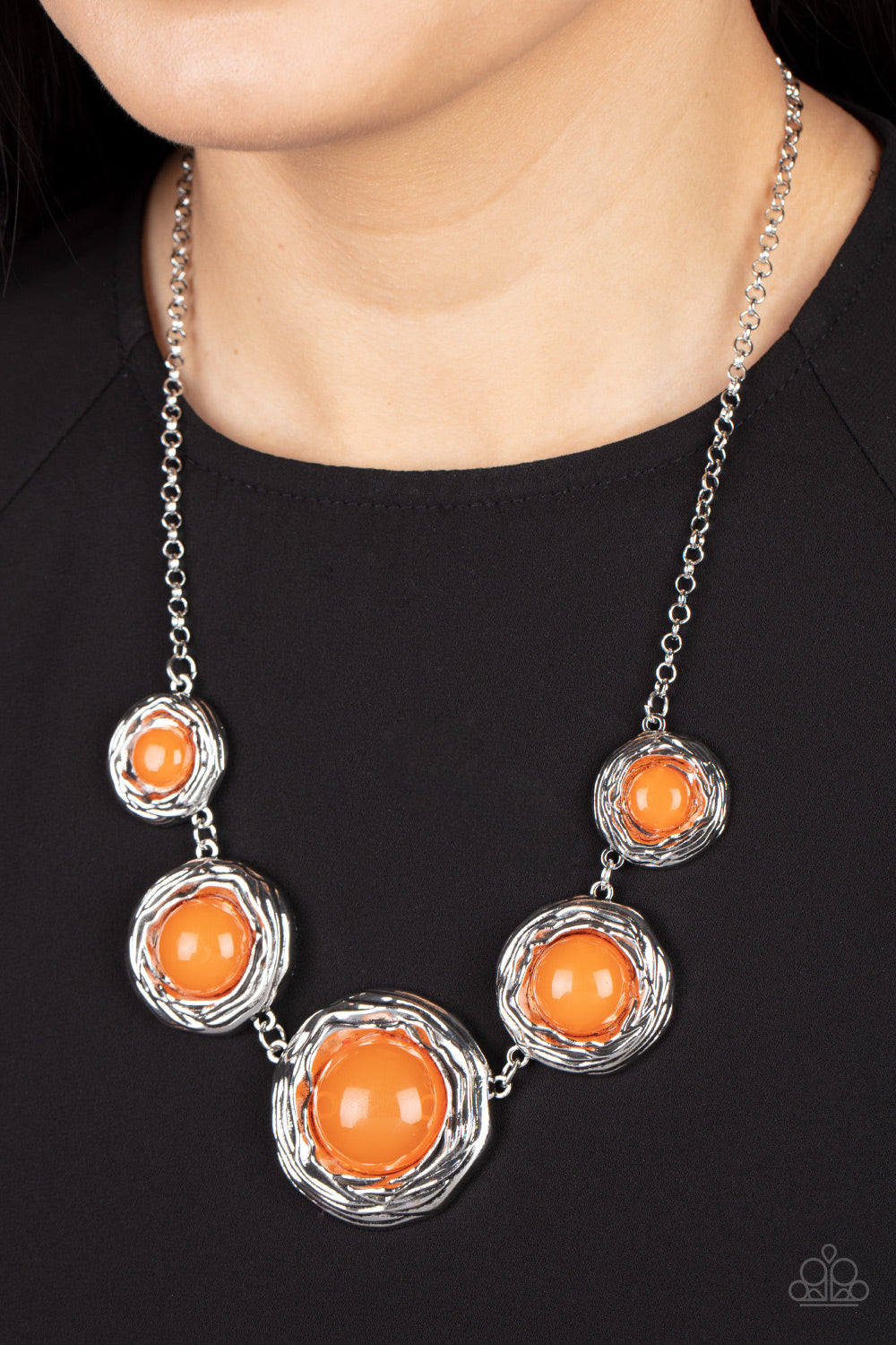 Paparazzi The NEST Next Thing Orange Short Necklace - P2ST-OGXX-086XX