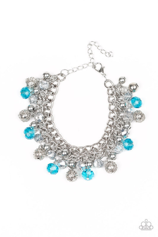 Paparazzi The Party Planner Blue Clasp Bracelet - P9RE-BLXX-131JO