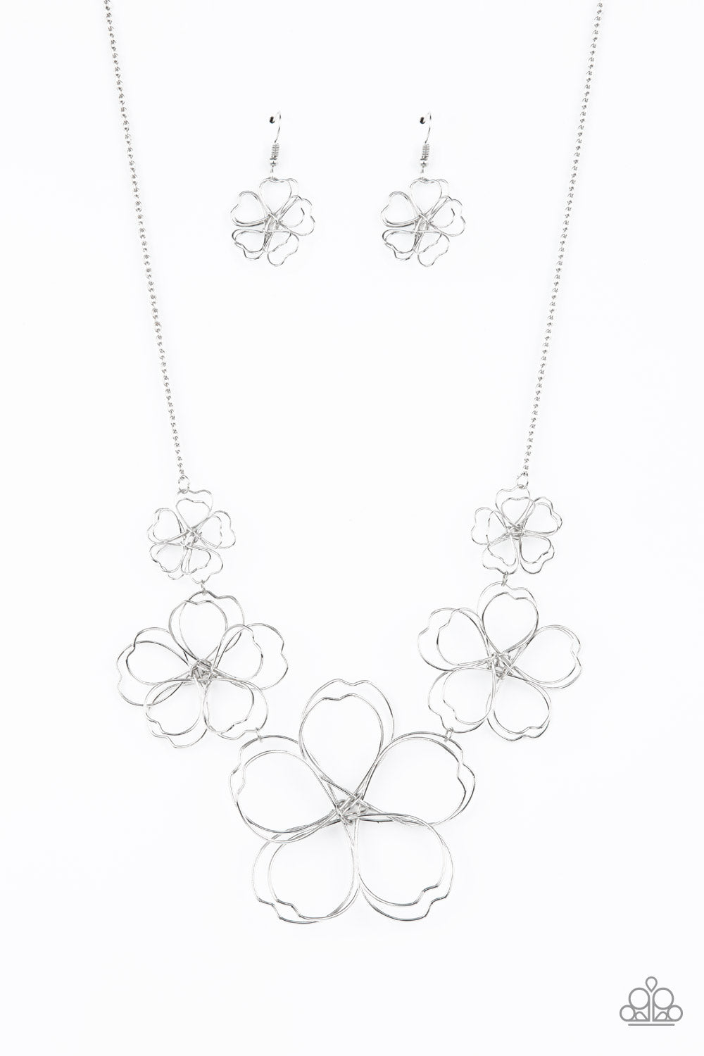 Paparazzi The Show Must GROW On Silver Short Necklace - P2WH-SVXX-347XX
