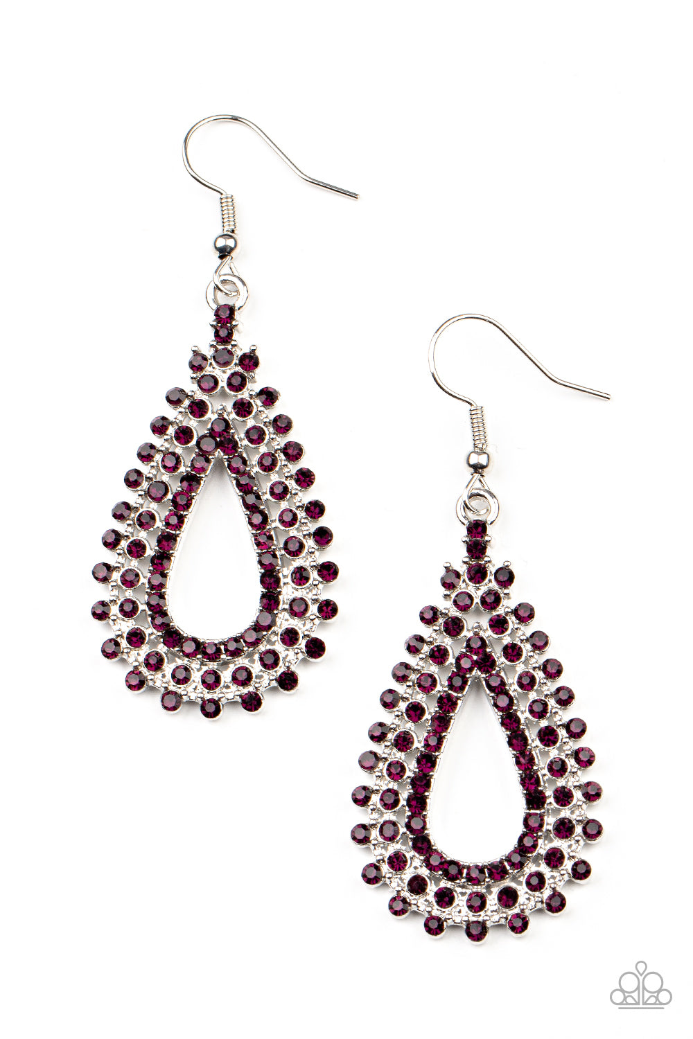 Paparazzi The Works Purple Fishhook Earrings - P5RE-PRXX-172XX