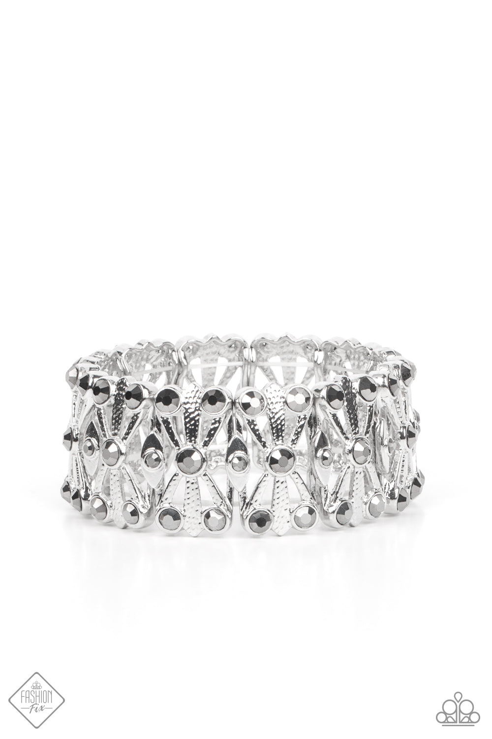 Paparazzi Thematic Twinkle Silver Stretch Bracelet - Fashion Fix Magnificent Musings February 2022