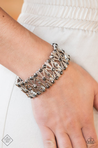 Paparazzi Thematic Twinkle Silver Stretch Bracelet - Fashion Fix Magnificent Musings February 2022