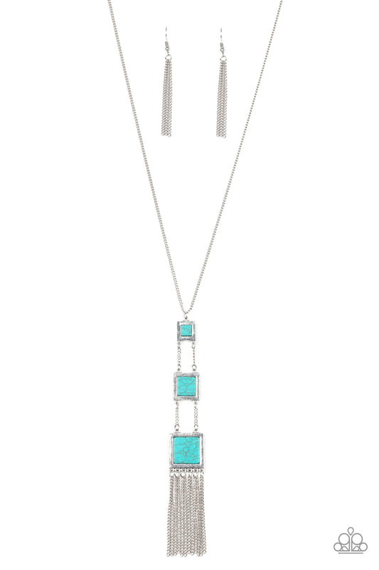 Paparazzi This Land Is Your Land Blue Long Necklace - P2SE-BLXX-408XX