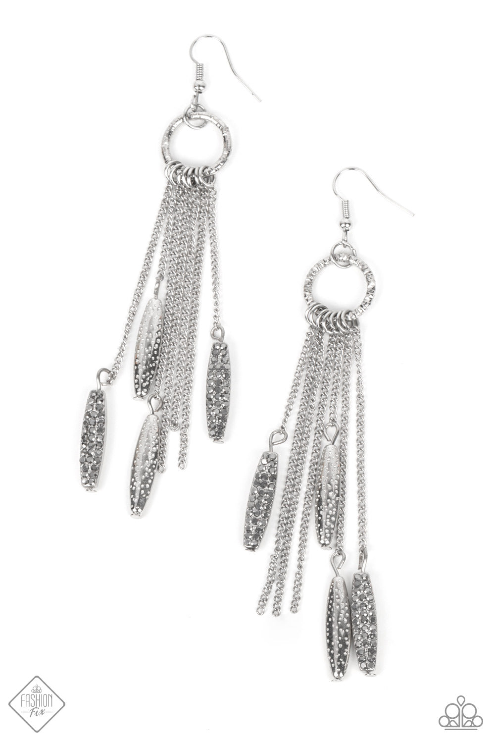 Paparazzi Thrifty Tassel Silver Fishhook Earrings - Fashion Fix Magnificent Musings February 2022