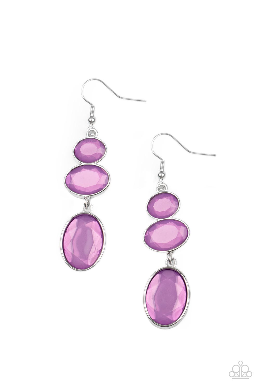 Paparazzi Tiers Of Tranquility Purple Fishhook Earrings