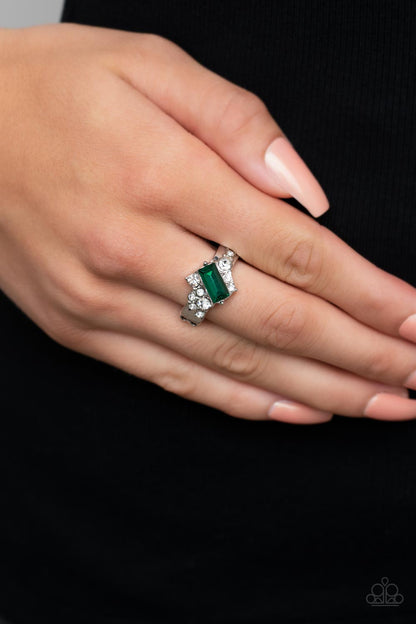 Paparazzi Tip the Balance Green Ring - P4DA-GRXX-068XX