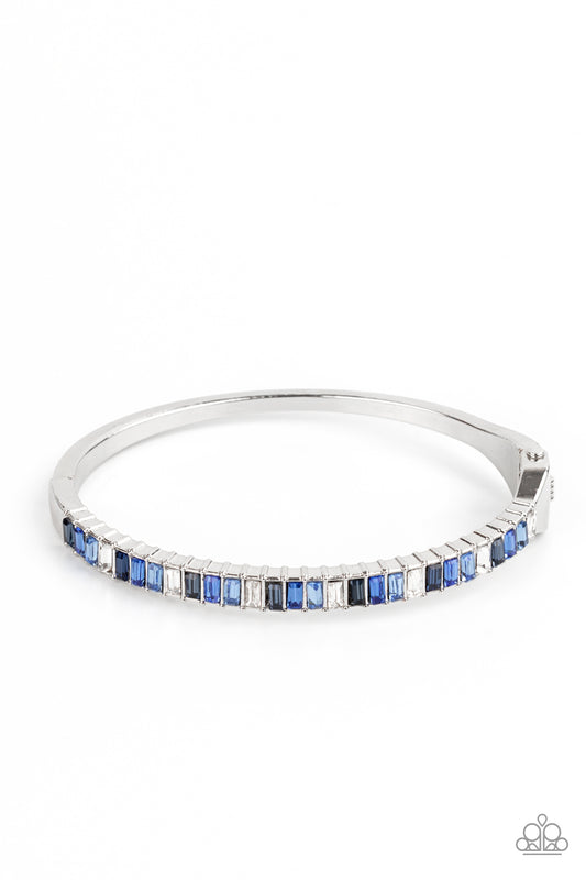 Paparazzi Toast to Twinkle Blue Hinged Cuff Bracelet - P9DA-BLXX-084XX