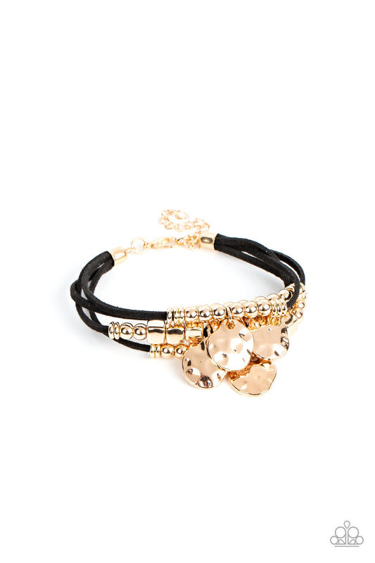 Paparazzi Token Trek Gold Clasp Bracelet - P9ED-GDXX-055XX