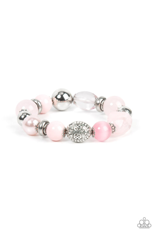 Paparazzi Tonal Takeover Pink Stretch Bracelet - P9RE-PKXX-280XX