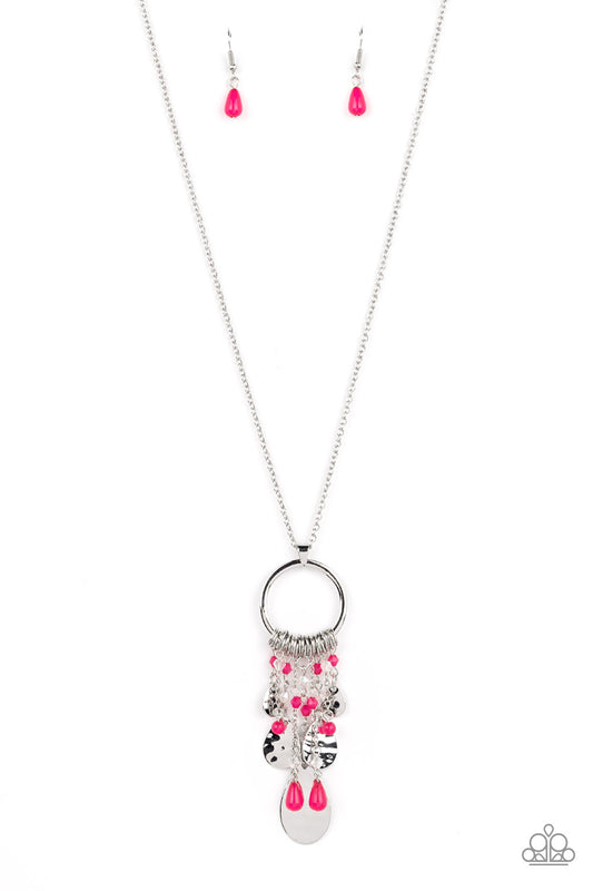 Paparazzi Totally Trolling Pink Long Necklace - P2WH-PKXX-468XX