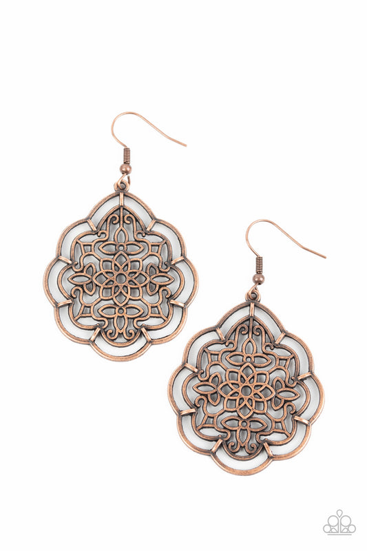 Paparazzi Tour de Taj Mahal Copper Fishhook Earrings