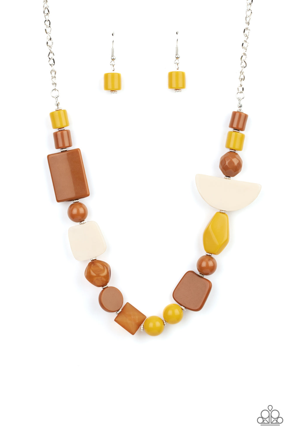 Paparazzi Tranquil Trendsetter Yellow Short Necklace - Convention Release 2021 - P2ST-YWXX-084XX