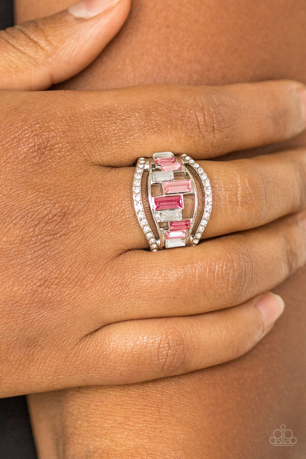 Paparazzi Treasure Chest Charm Pink Ring