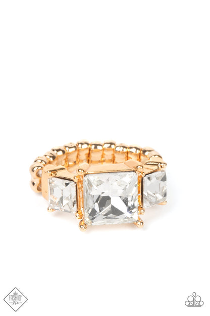 Paparazzi Treasured Twinkle Gold Ring - Fashion Fix Magnificent Musings July 2022