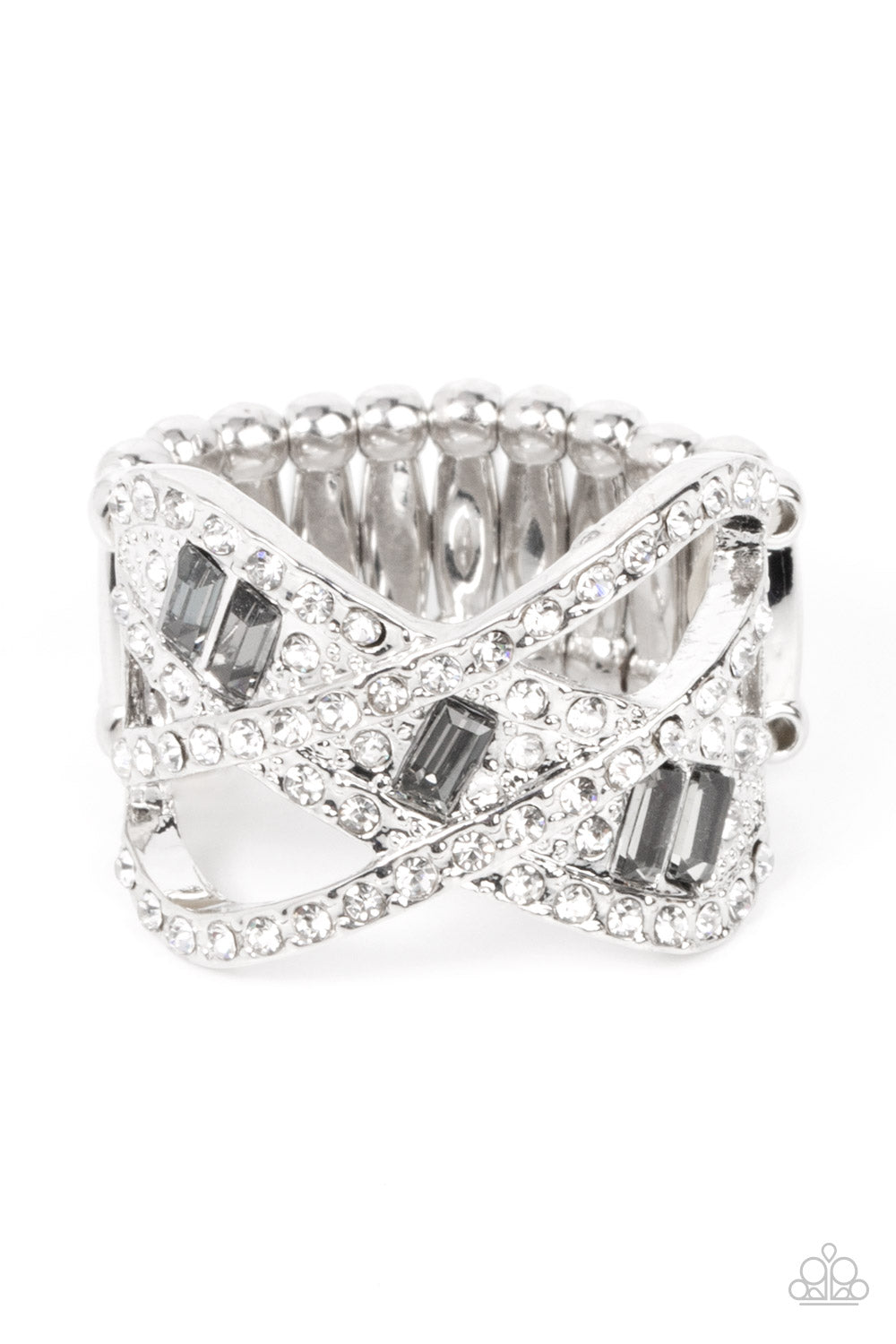 Paparazzi Triple Threat Twinkle Silver Ring - P4RE-SVXX-176XX