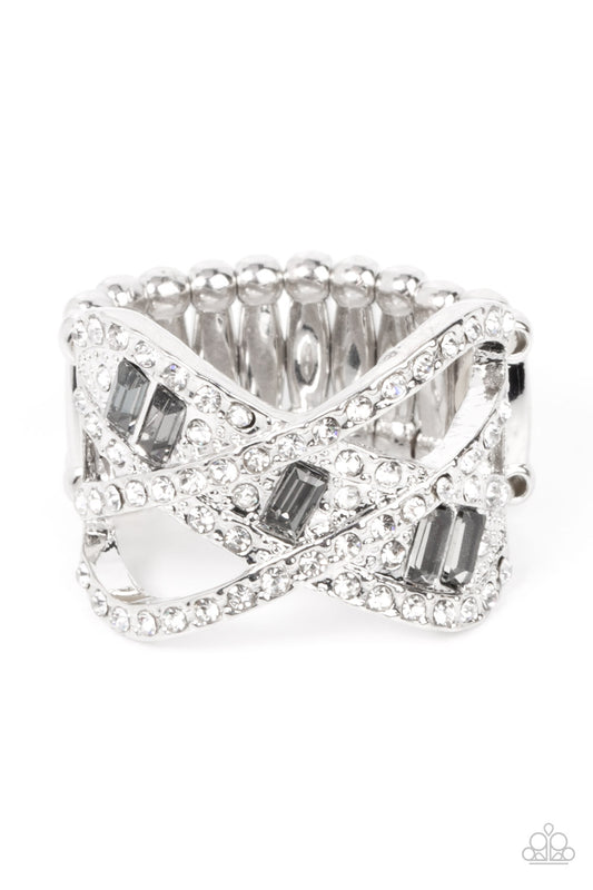 Paparazzi Triple Threat Twinkle Silver Ring - P4RE-SVXX-176XX