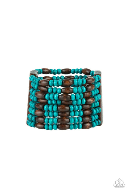 Paparazzi Tropical Nirvana Blue Stretch Bracelet - P9SE-BLXX-375XX