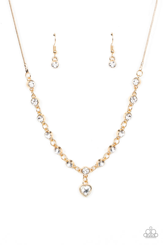 Paparazzi True Love Trinket Gold Short Necklace - P2WH-GDXX-166FE