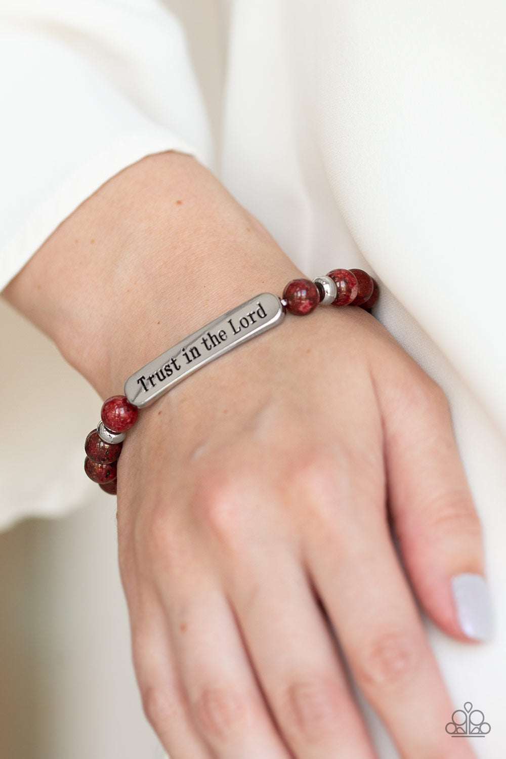 Paparazzi Trust Always Red Stretch Bracelet