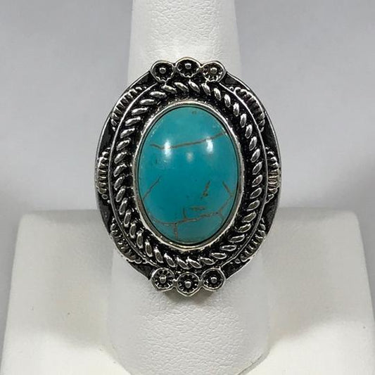 Paparazzi Tumblin Tumbleweeds Blue Stone Ring