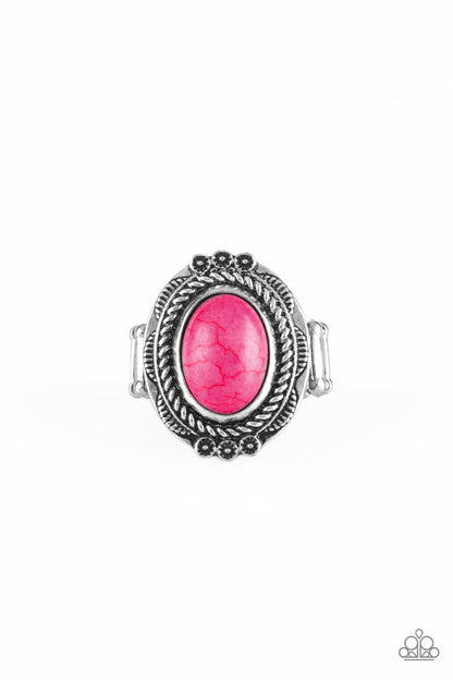 Paparazzi Tumblin' Tumbleweeds Pink Stone Ring
