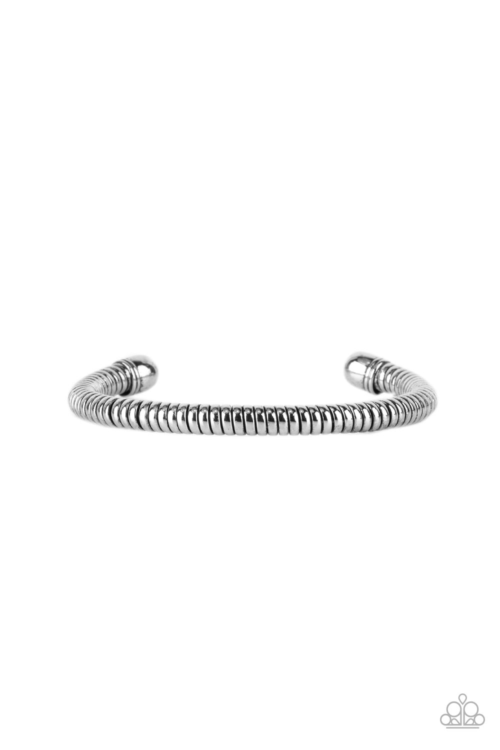 Paparazzi Turbocharged Silver Men's Cuff Bracelet