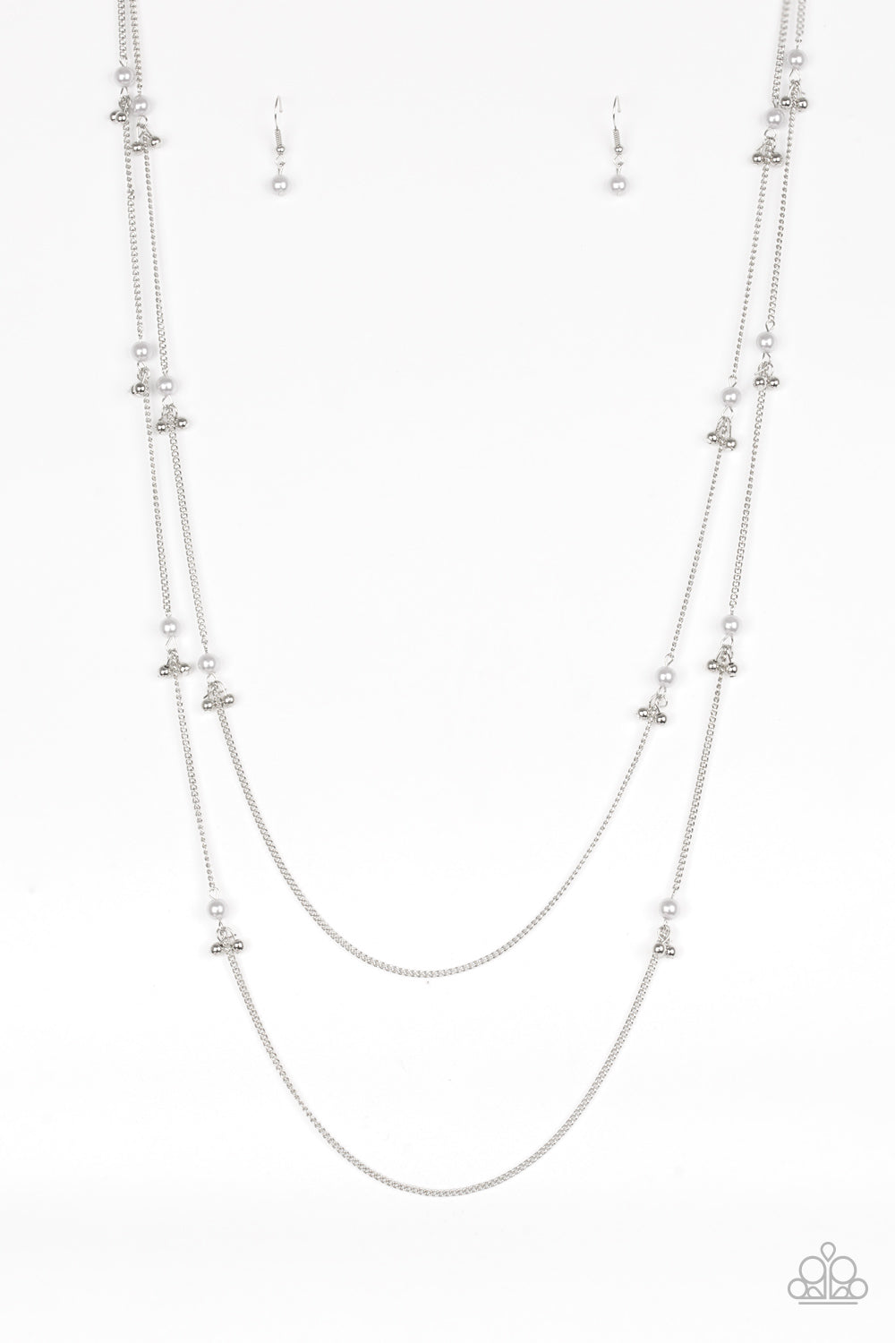 Paparazzi Ultrawealthy Silver Long Necklace - P2RE-SVXX-294FT