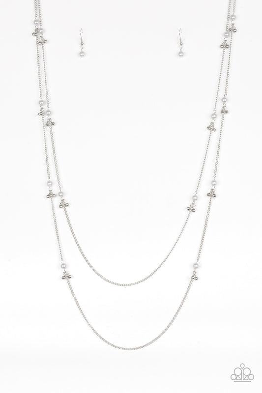 Paparazzi Ultrawealthy Silver Long Necklace - P2RE-SVXX-294FT