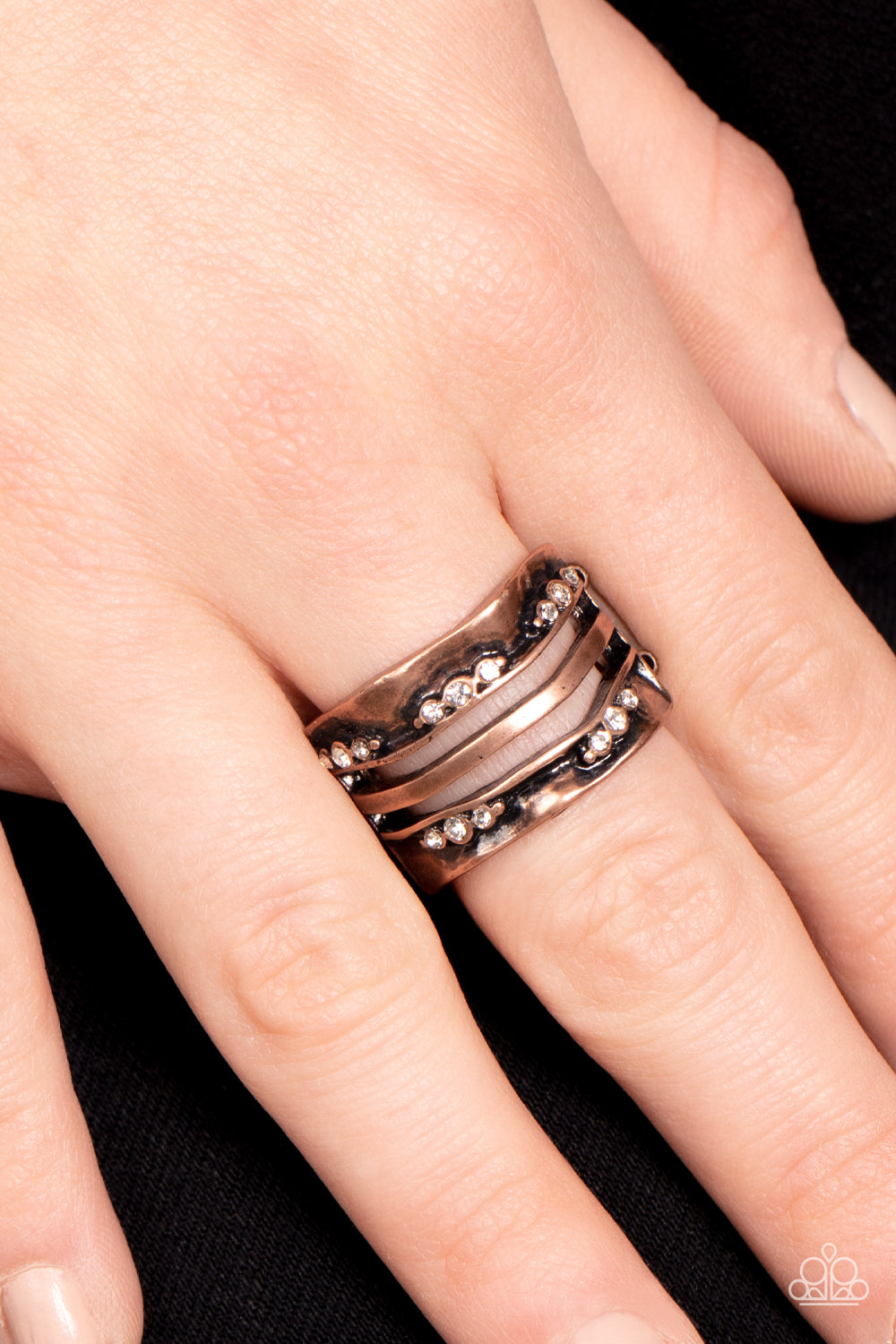 Paparazzi Unexpected Treasure Copper Ring - P4SE-CPXX-095XX