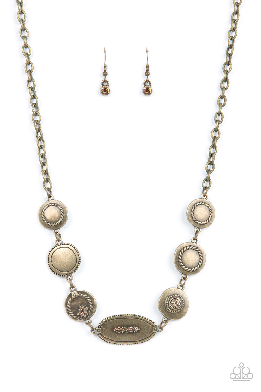 Paparazzi Uniquely Unconventional Brass Short Necklace - P2RE-BRXX-203XX