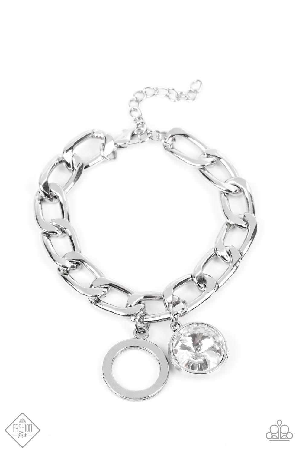 Paparazzi Unyielding Roar White Clasp Bracelet - Fashion Fix Magnificent Musings September 2022 - P9IN-WTXX-028JW