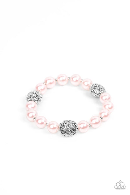 Paparazzi Upscale Whimsy Pink Stretch Bracelet - P9RE-PKXX-248XX