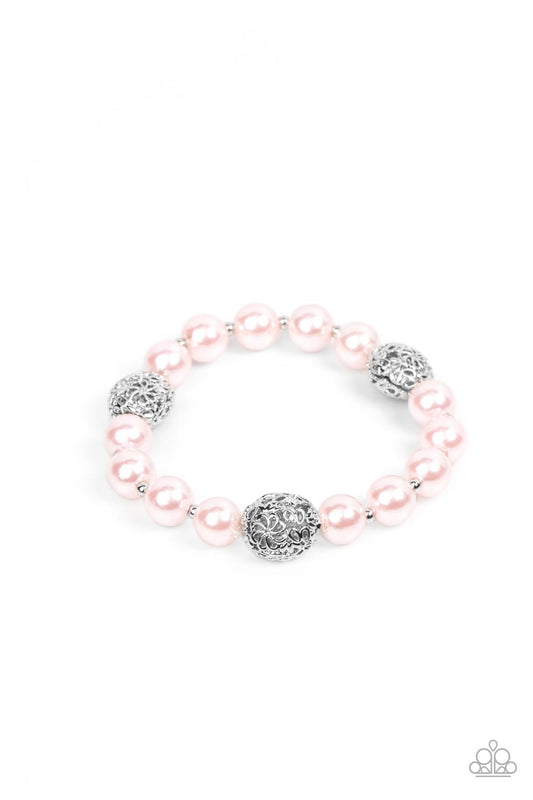 Paparazzi Upscale Whimsy Pink Stretch Bracelet - P9RE-PKXX-248XX