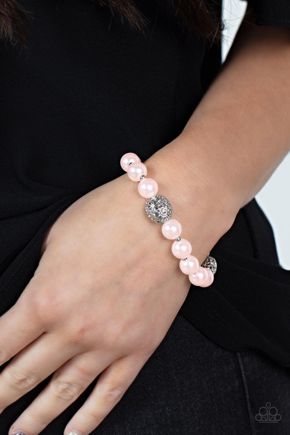 Paparazzi Upscale Whimsy Pink Stretch Bracelet - P9RE-PKXX-248XX
