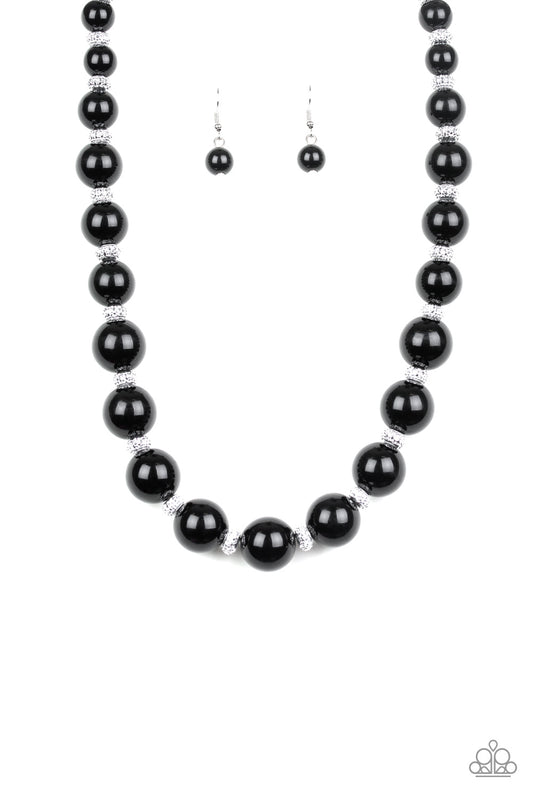 Paparazzi Uptown Heiress Black Short Necklace - P2ST-BKXX-107XX