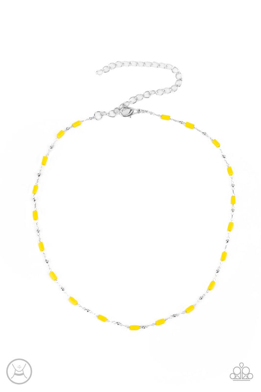 Paparazzi Urban Expo Yellow Choker Necklace - P2CH-YWXX-020X