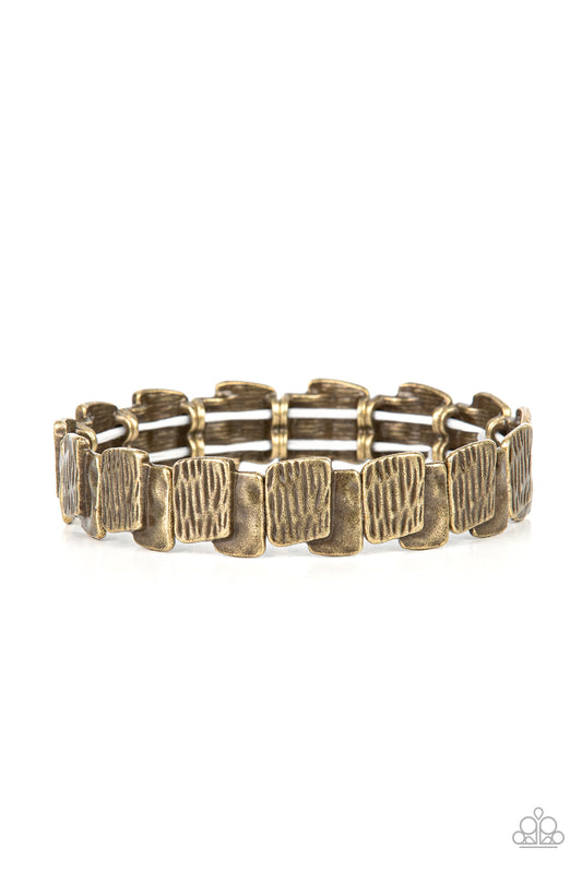 Paparazzi Urban Stackyard Brass Stretch Bracelet - P9BA-BRXX-061XX