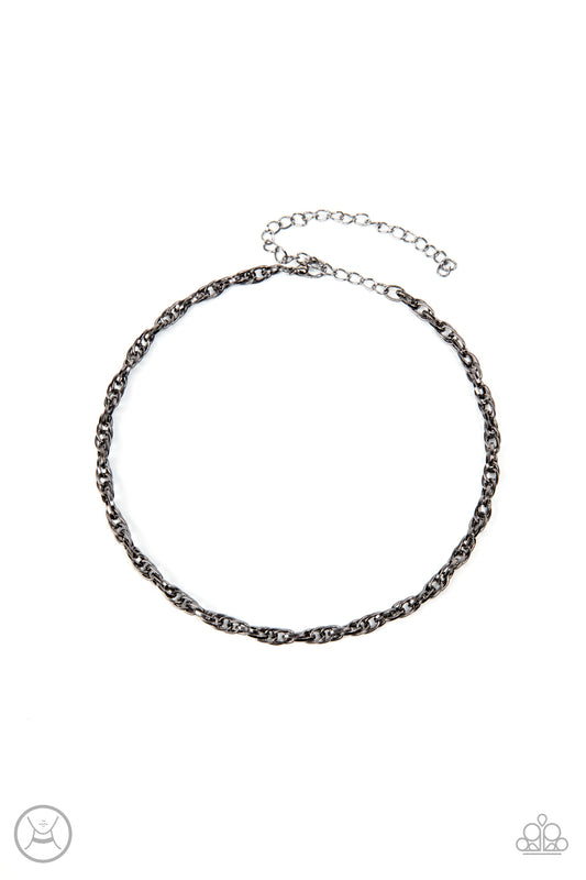 Paparazzi Urban Underdog Black Choker Necklace - P2CH-BKXX-083XX