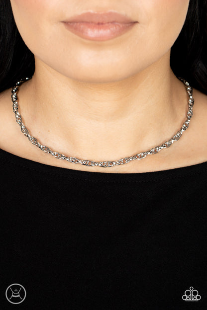 Paparazzi Urban Underdog Silver Choker Necklace - P2CH-SVXX-077XX