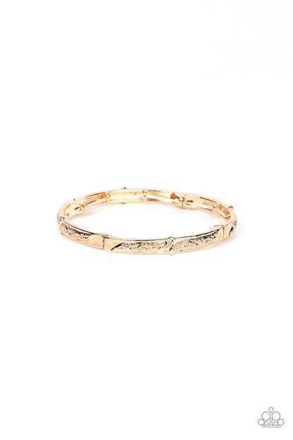 Paparazzi Very Vineyard Gold Stretch Bracelet - P9DA-GDXX-158XX