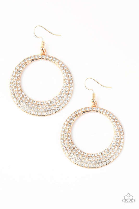 Paparazzi Very Victorious Gold Fishhook Earrings