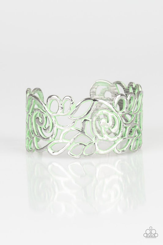 Paparazzi Victorian Gardens Green Cuff Bracelet