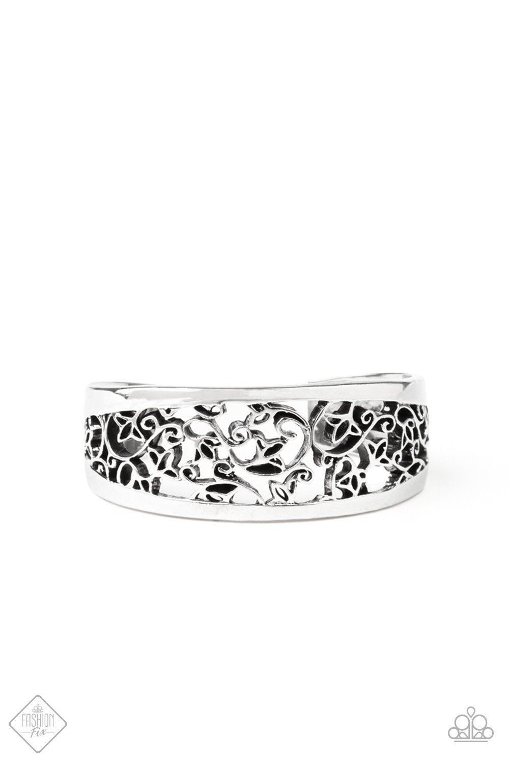 Paparazzi Vine Garden Silver Cuff Bracelet - Fashion Fix Glimpses of Malibu May 2020